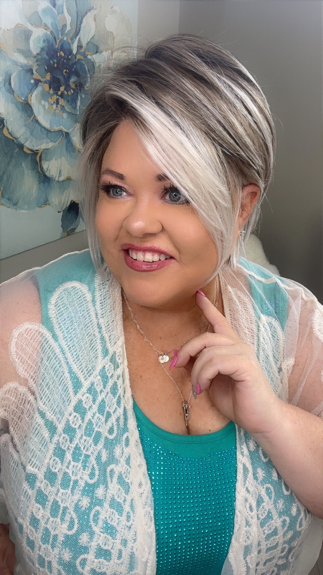 Neveah – Luxury Wig by Chic Lifestyle Shown in Endless Silver Fox.