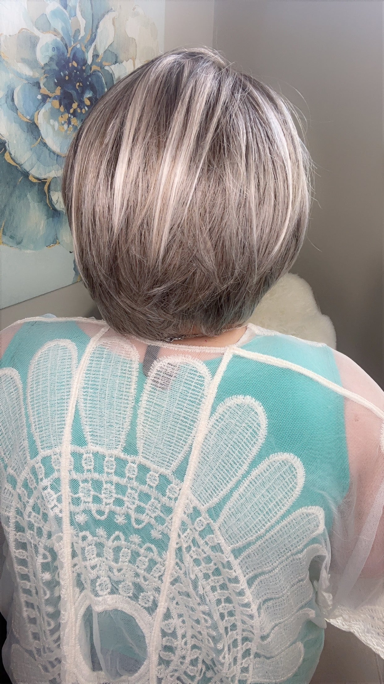 Neveah – Luxury Wig by Chic Lifestyle Shown in Endless Silver Fox.