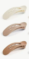 Pinzas para el cabello con acabado mate (juego de 3) - Light Set LW3 A104