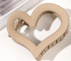 ⭐ Dúo de pinzas con forma de corazón (juego de 2) Beige natural LW3 A110