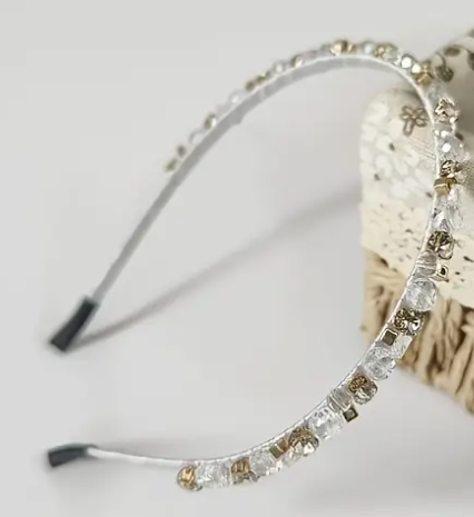 ⭐ Diadema con cuentas de cristal CRISTAL TRANSPARENTE LW3 A170