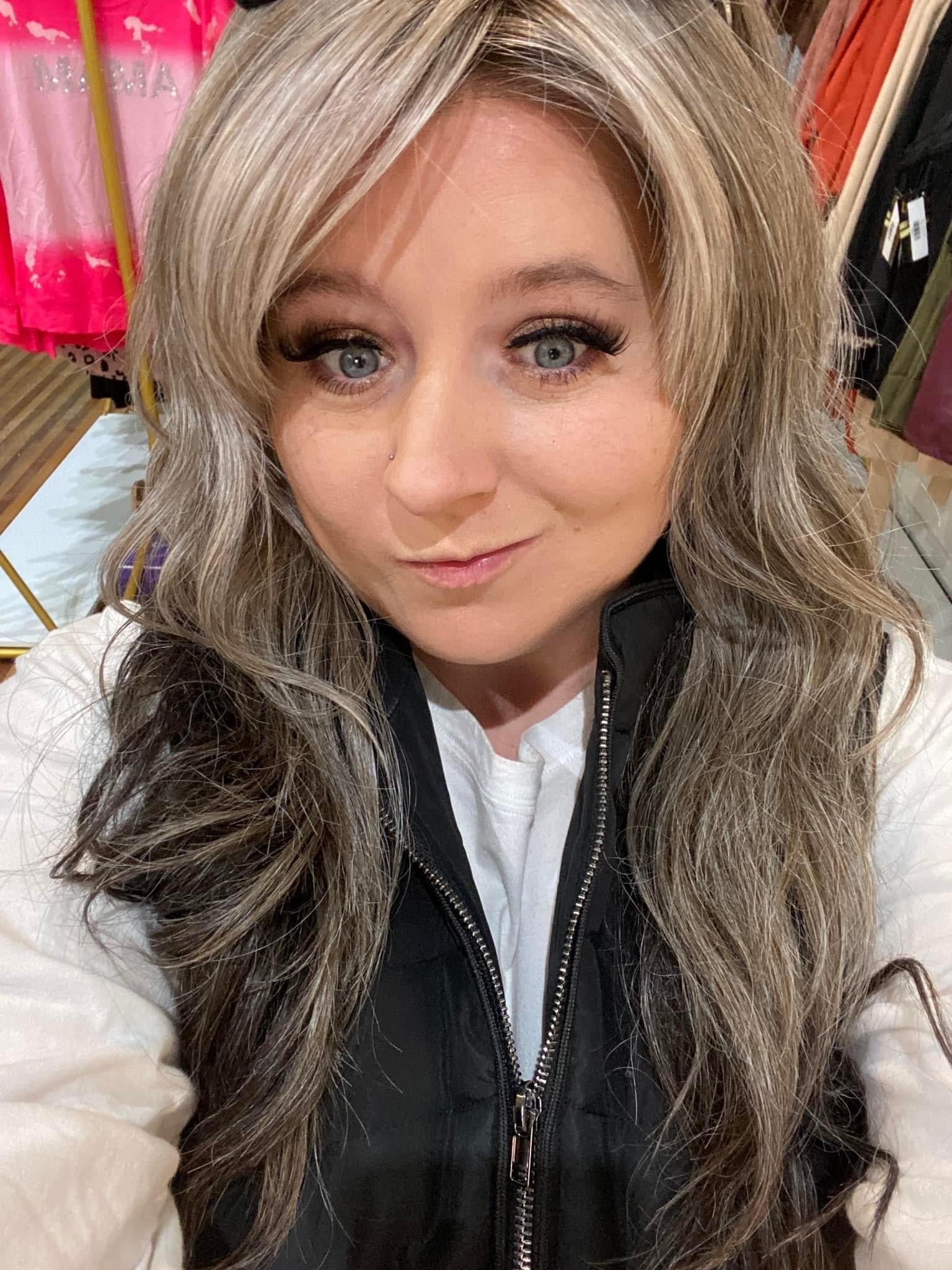 THEA – Luxury Wig by Chic Lifestyle Shown in Silver Fox.