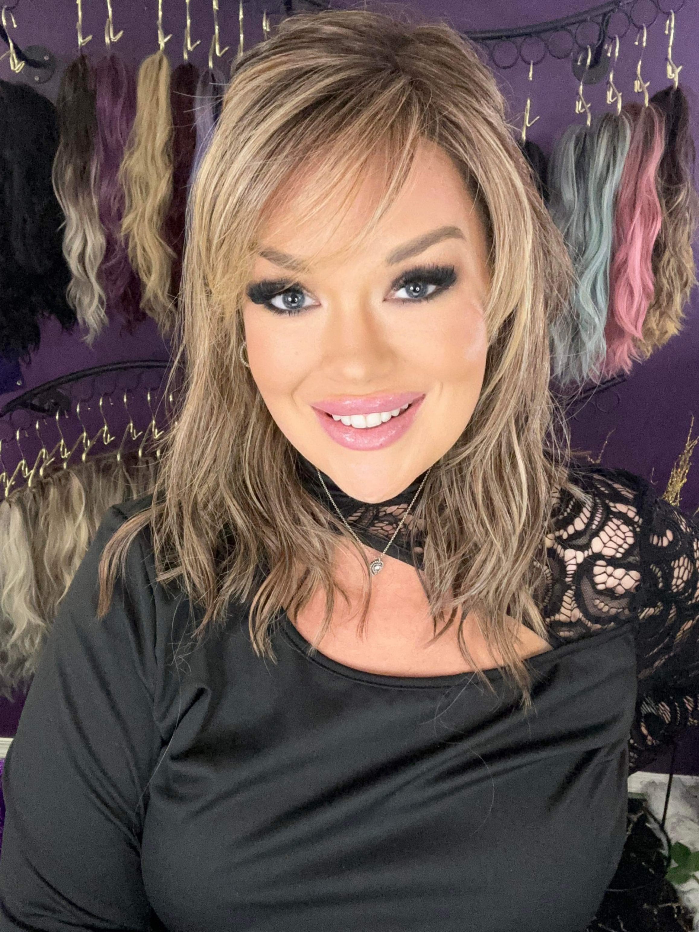 TINA – Luxury Wig by Chic Lifestyle Shown in Vanilla Spice.