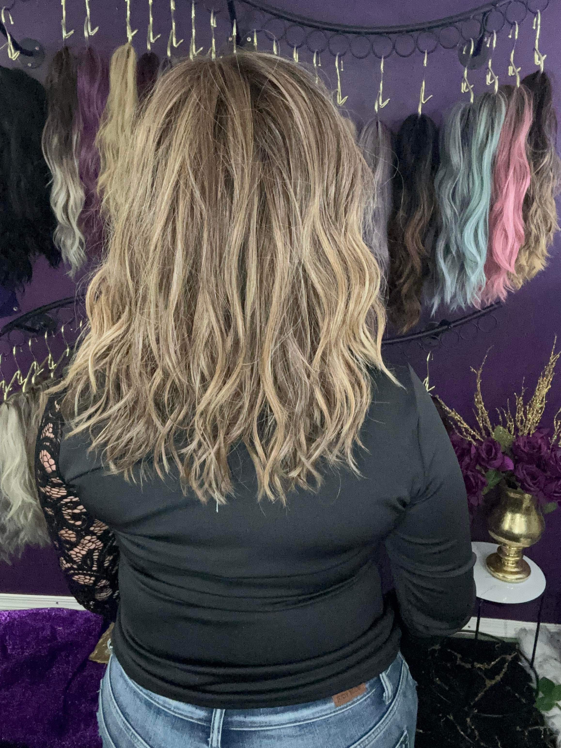TINA – Luxury Wig by Chic Lifestyle Shown in Vanilla Spice.