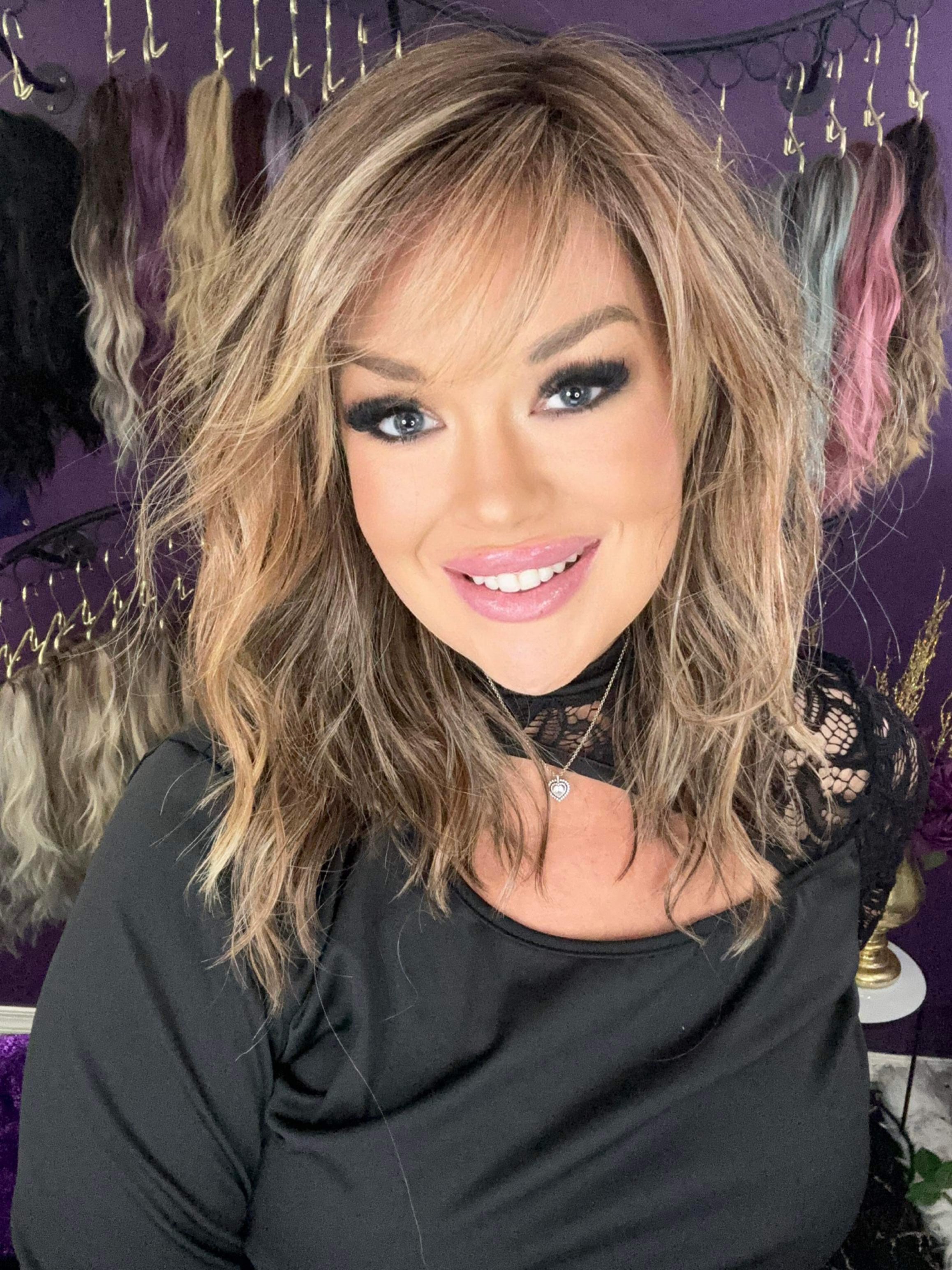 TINA – Luxury Wig by Chic Lifestyle Shown in Vanilla Spice.
