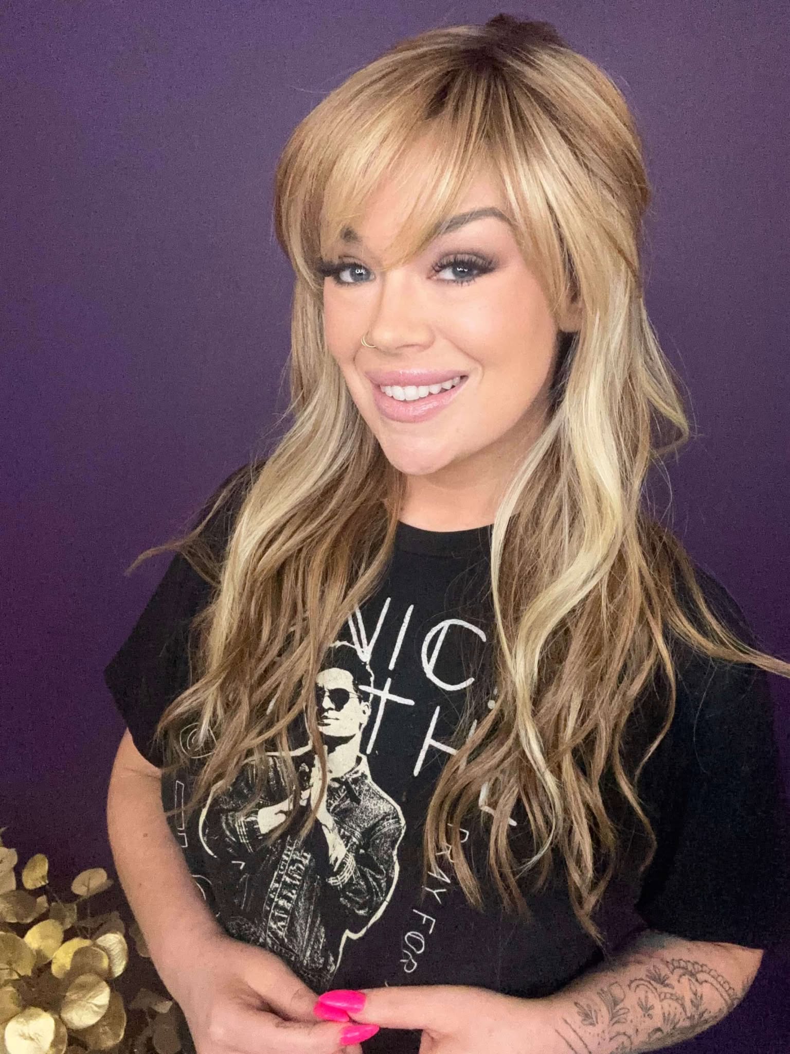 Thea – Luxury Wig by Chic Lifestyle Shown in Endless Carribean Sunset.