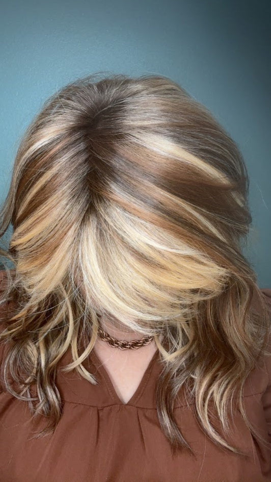 Tina – Luxury Wig by Chic Lifestyle Shown in Endless Vanilla Spice.