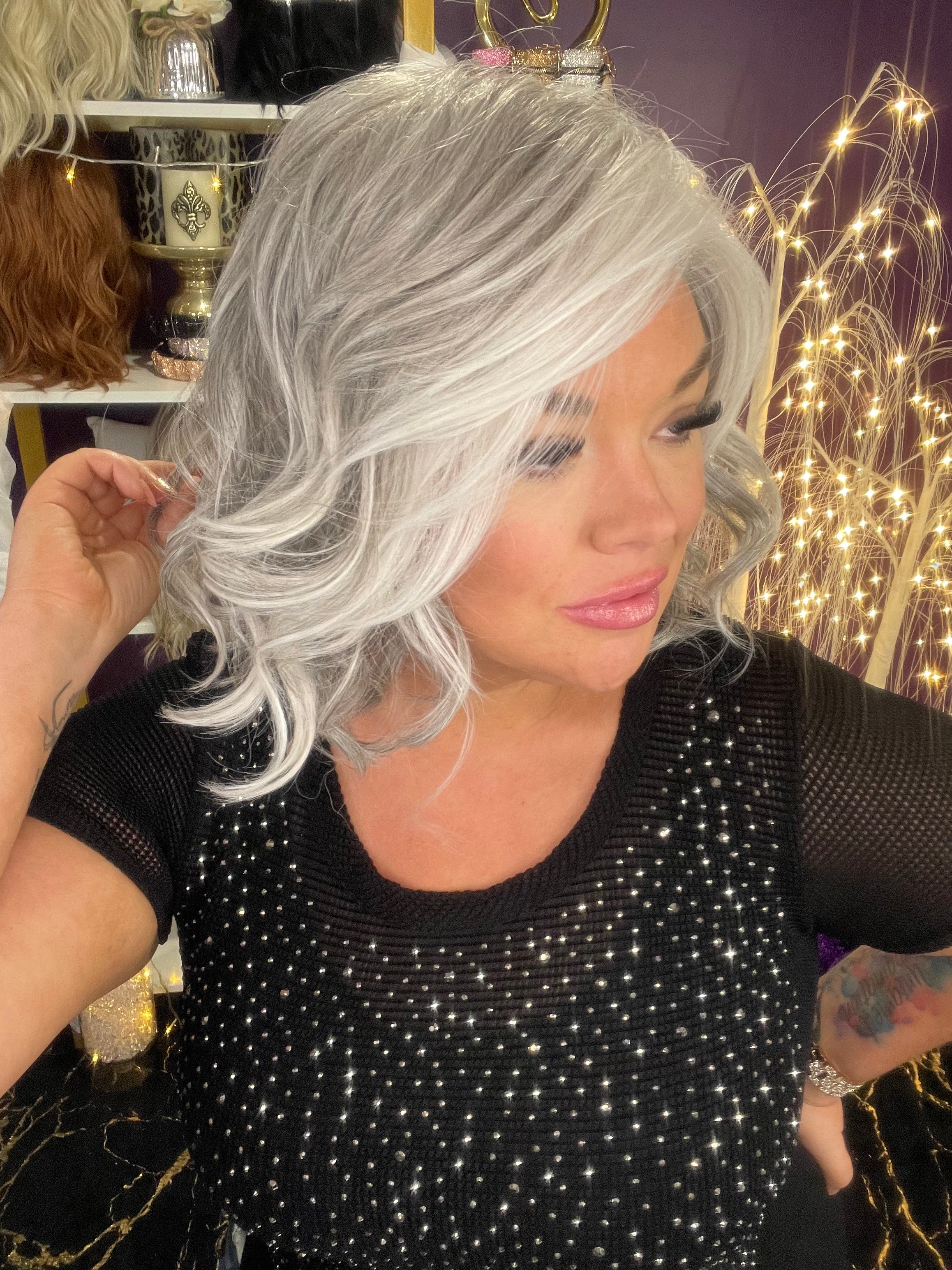 Dee Gradient Grey HS Luxury Wig W6178