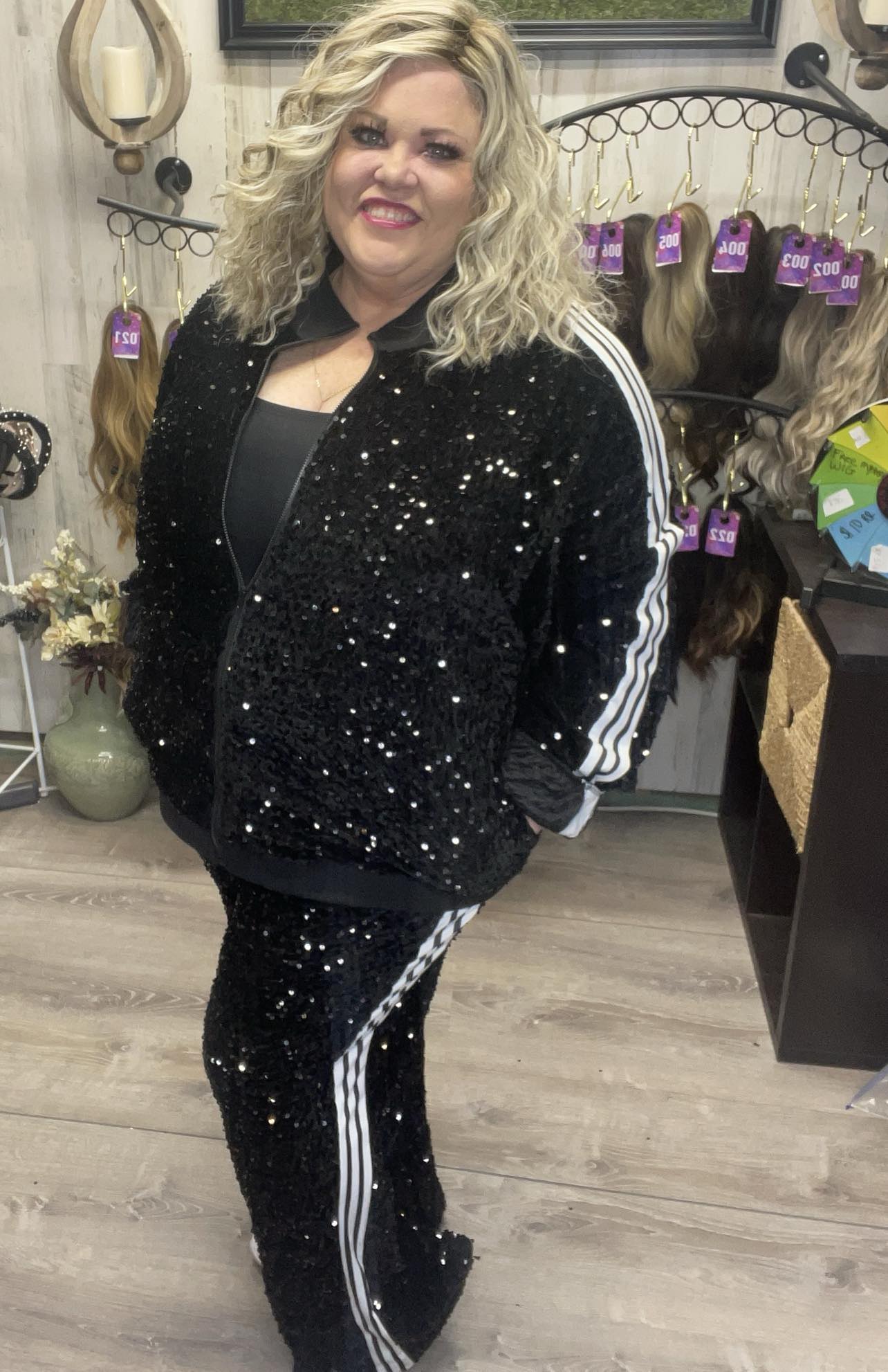 Comfy in Sequins 2pc Set AKL  -426  ships in 14 days