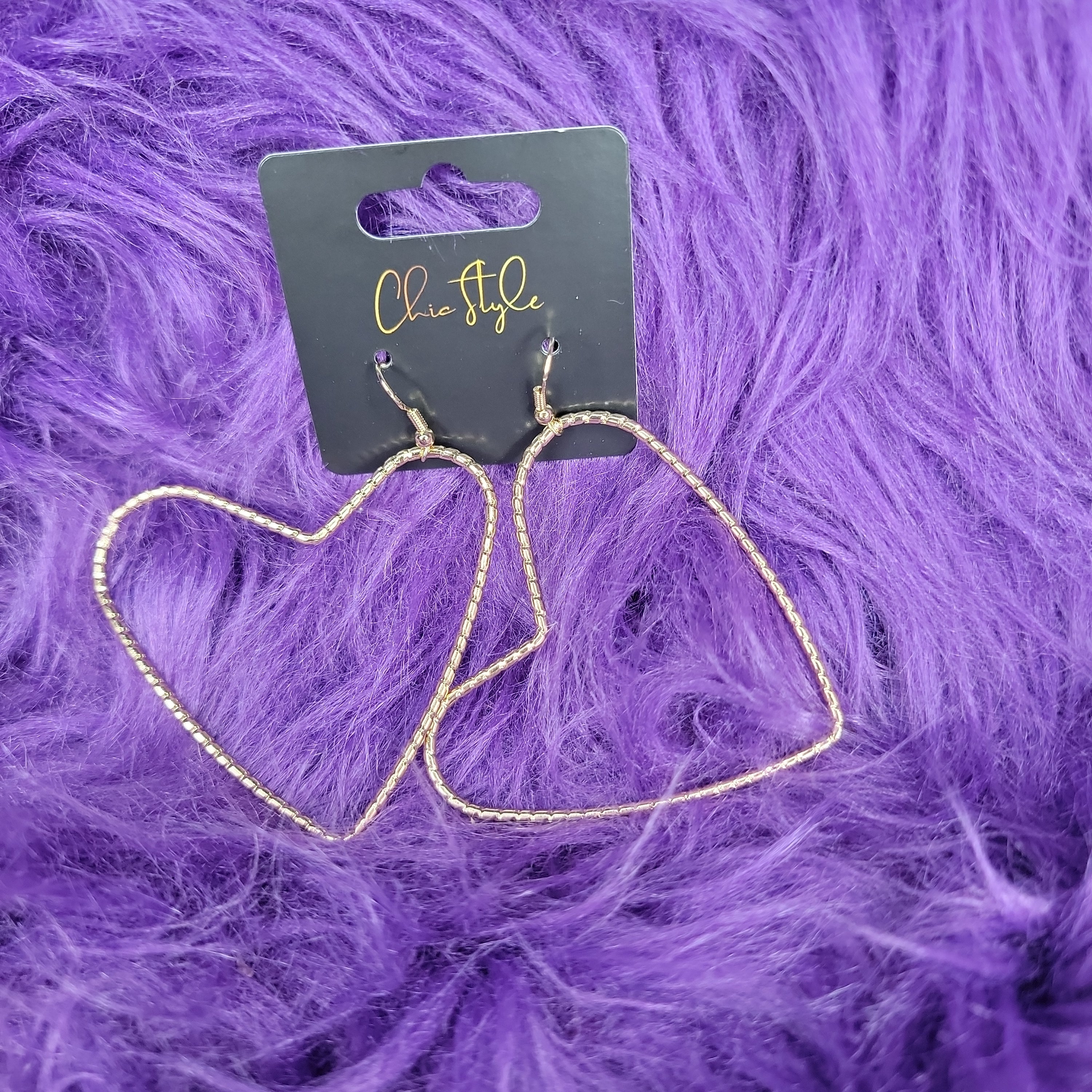 Large Heart Hoop Earrings 7065