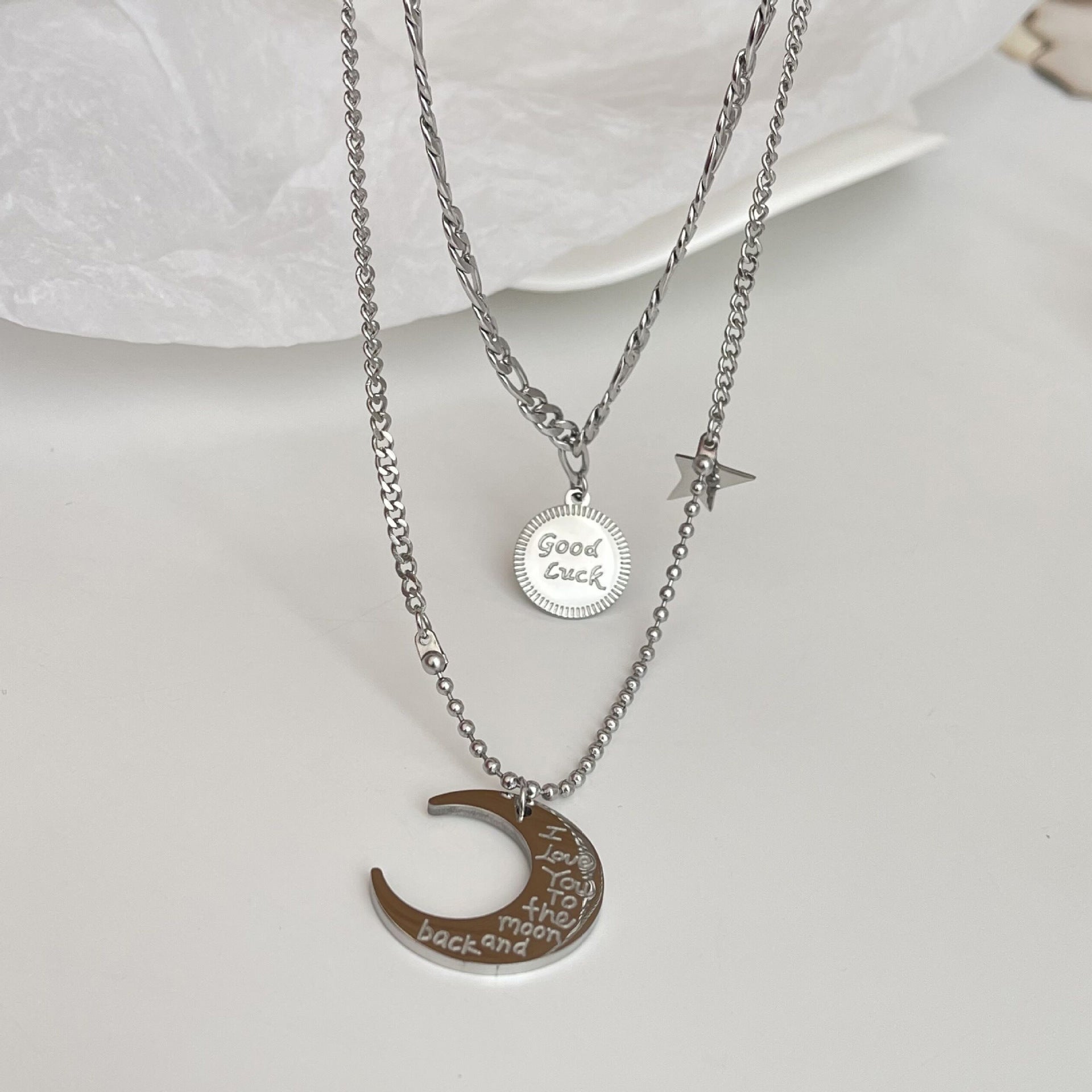 Moon Charm Necklace 7161