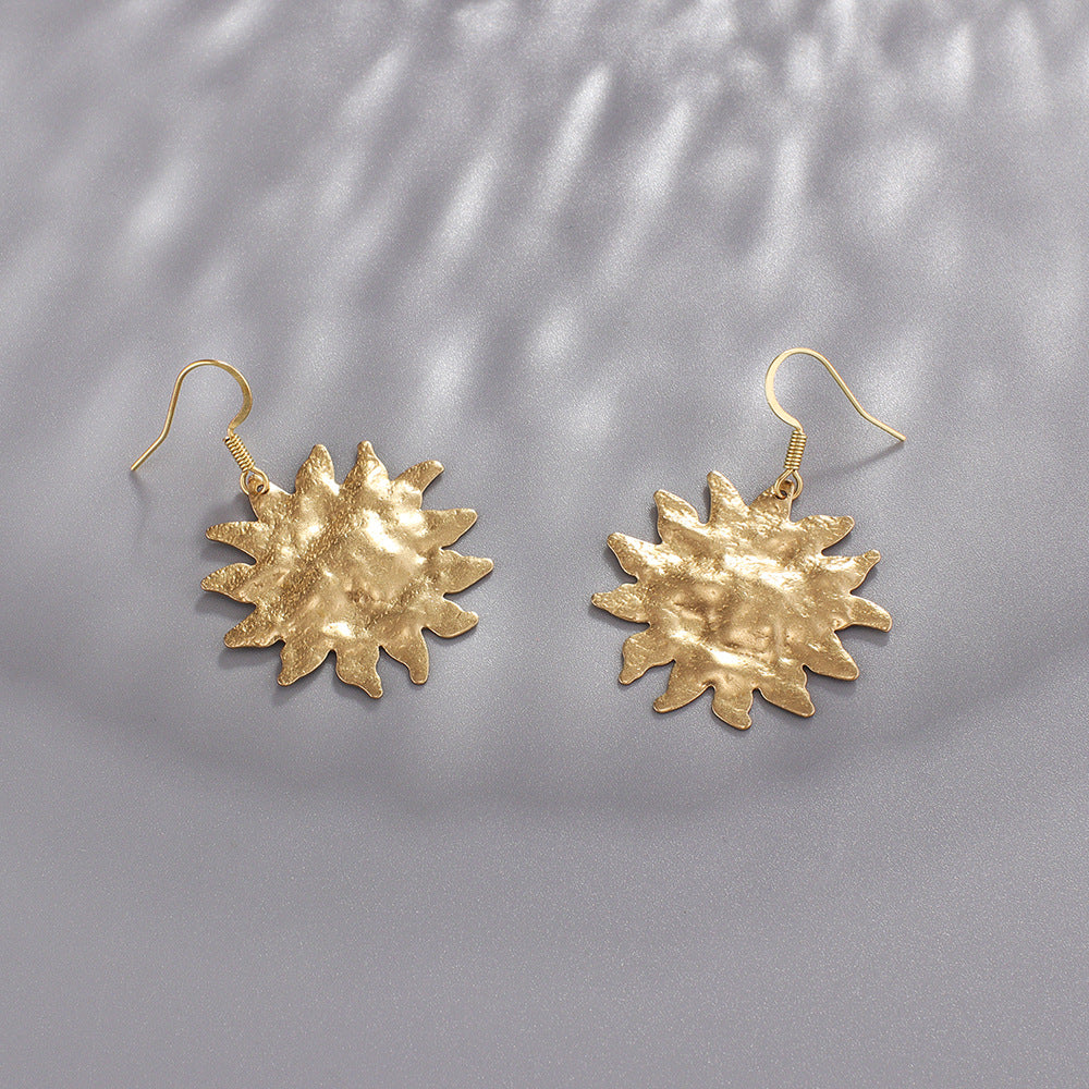 Hammered Sun Drop Earrings 7178