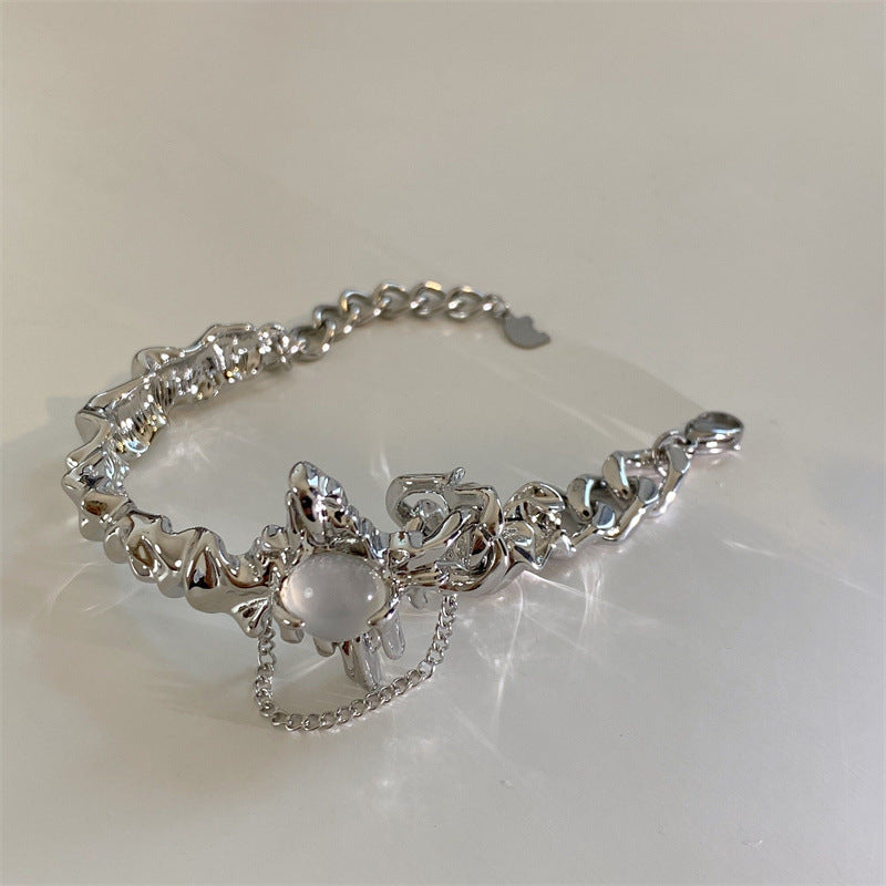 Silver chunky Bracelet 7193