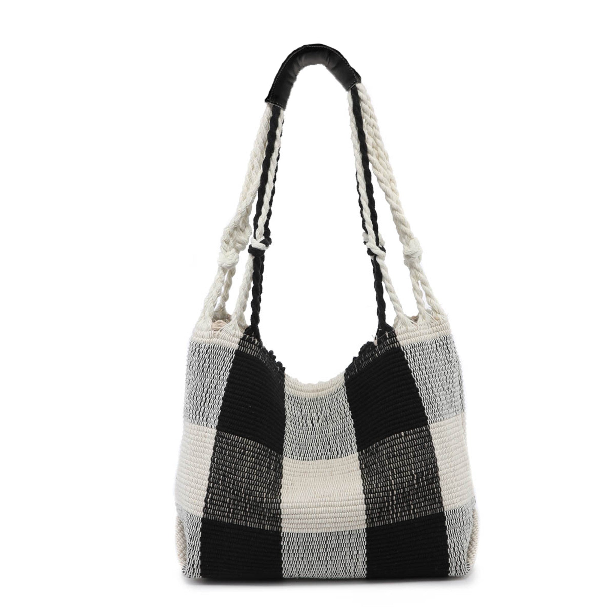 June Handwoven Satchel- Black