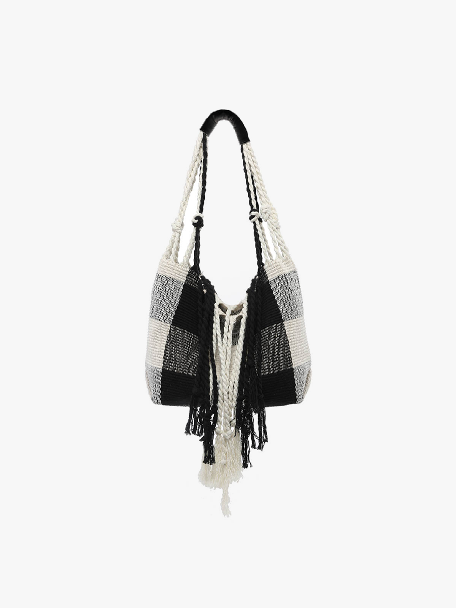 June Handwoven Satchel- Black