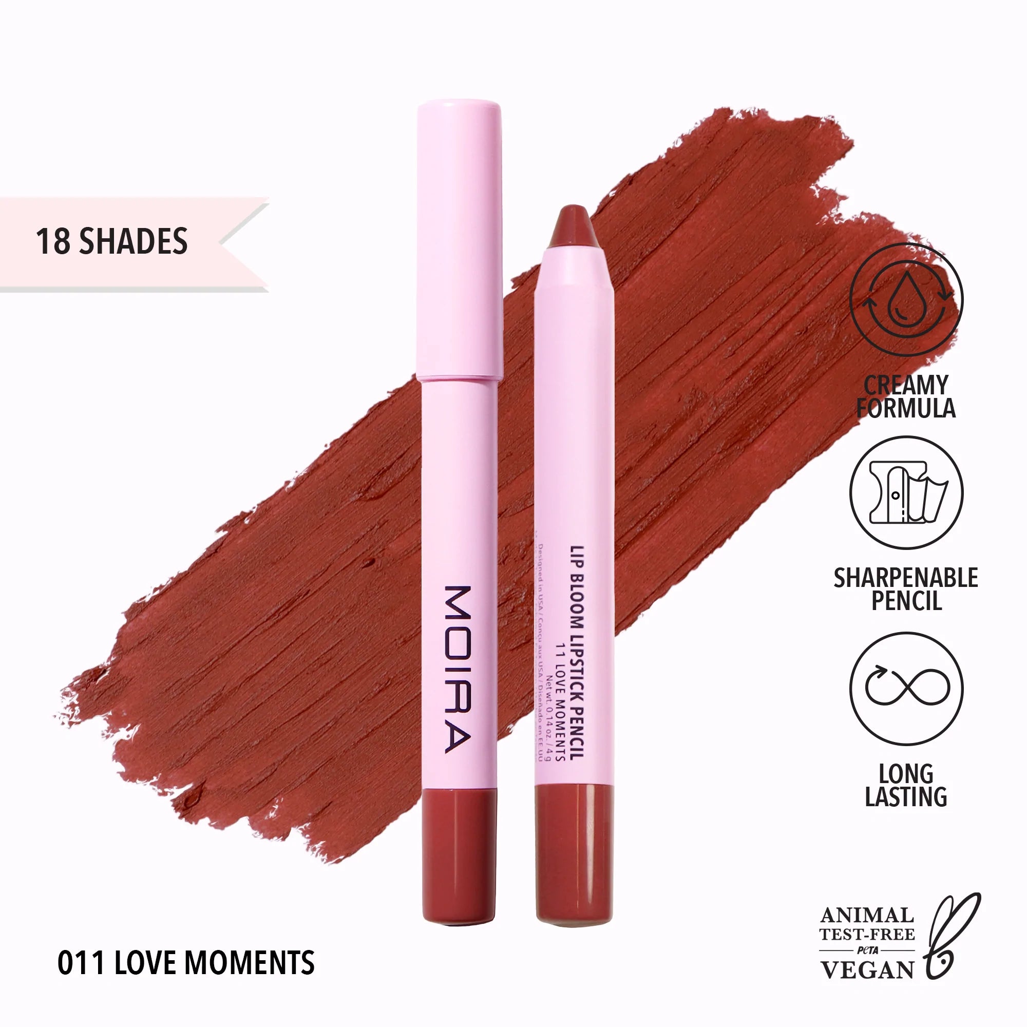 L129 Lip Bloom Lipstick Pencil- 011, Love Moments