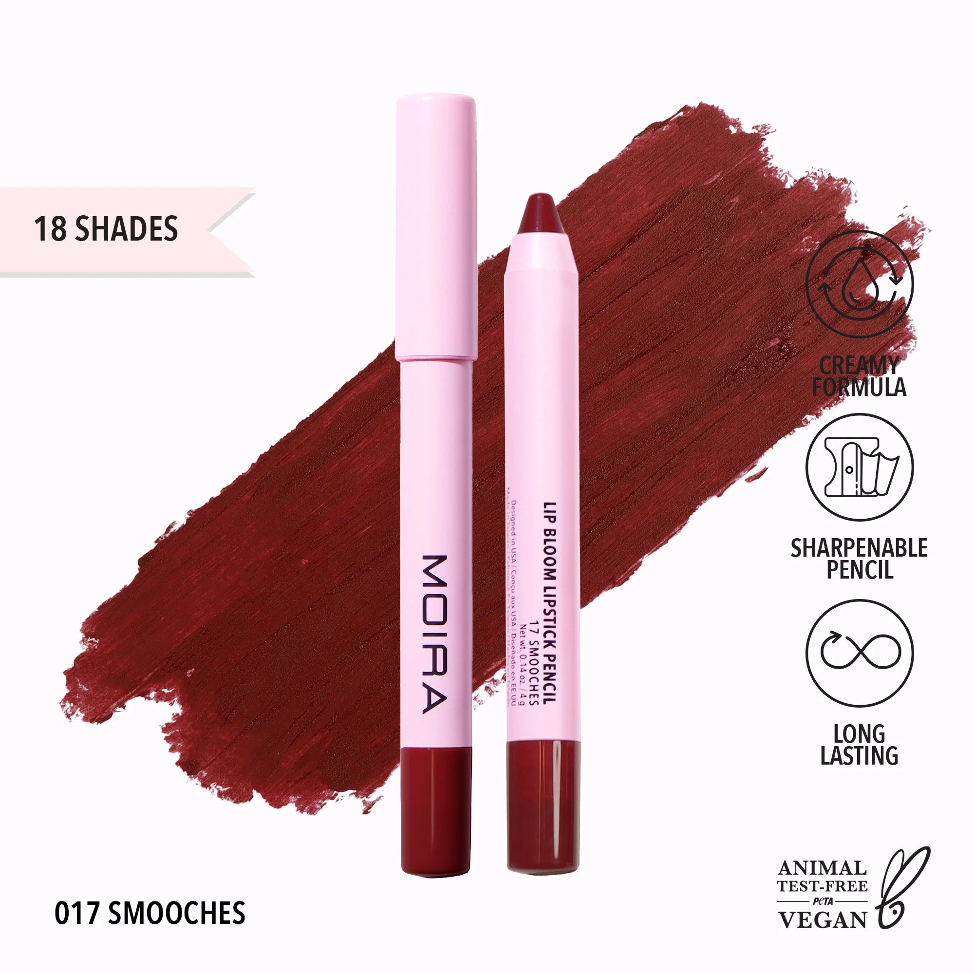 L155 Lip Bloom Lipstick Pencil- 017, Smooches