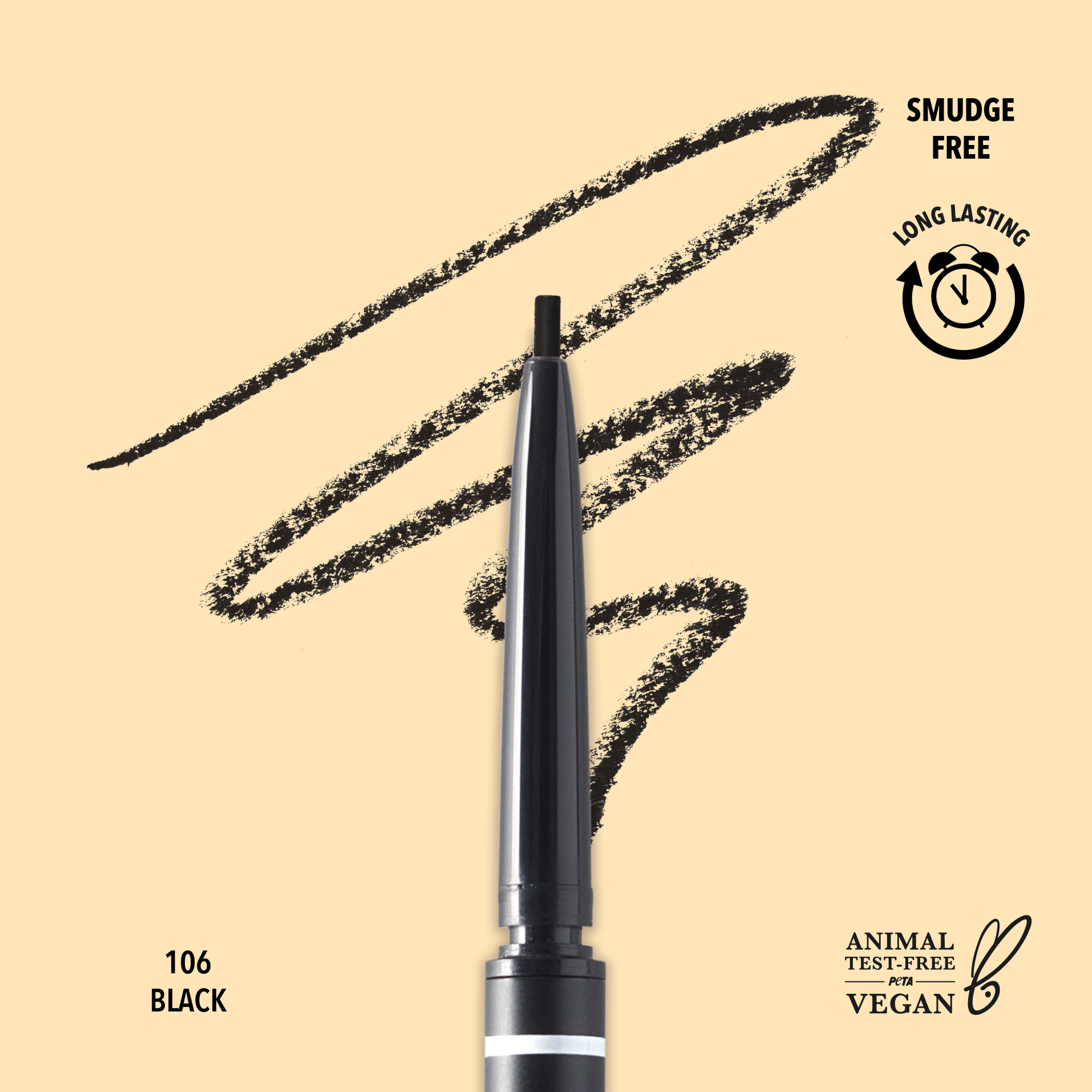 S308 Fine Brow Pencil- 106 Black