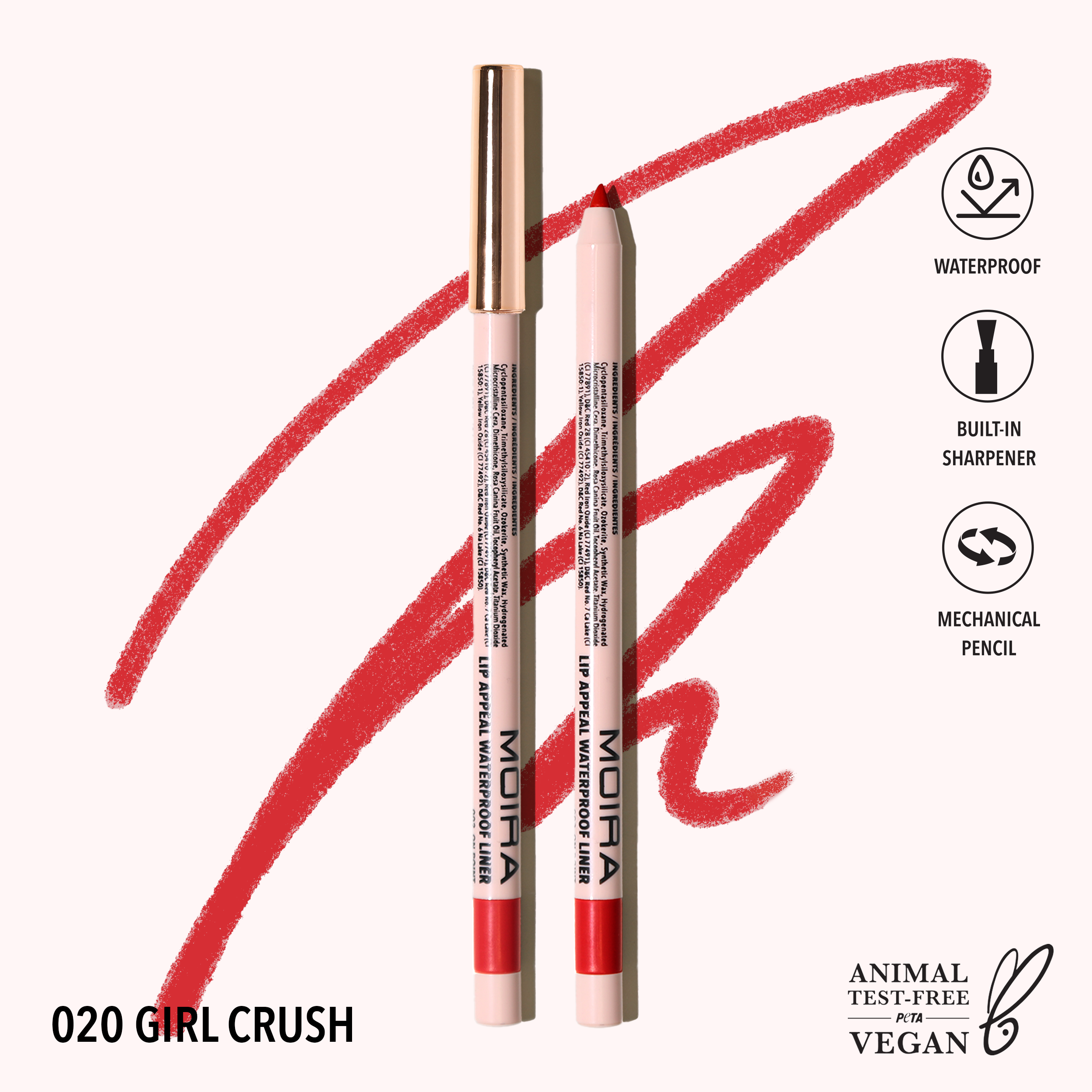 Lip Appeal Waterproof Liner (020, Girl Crush) S48