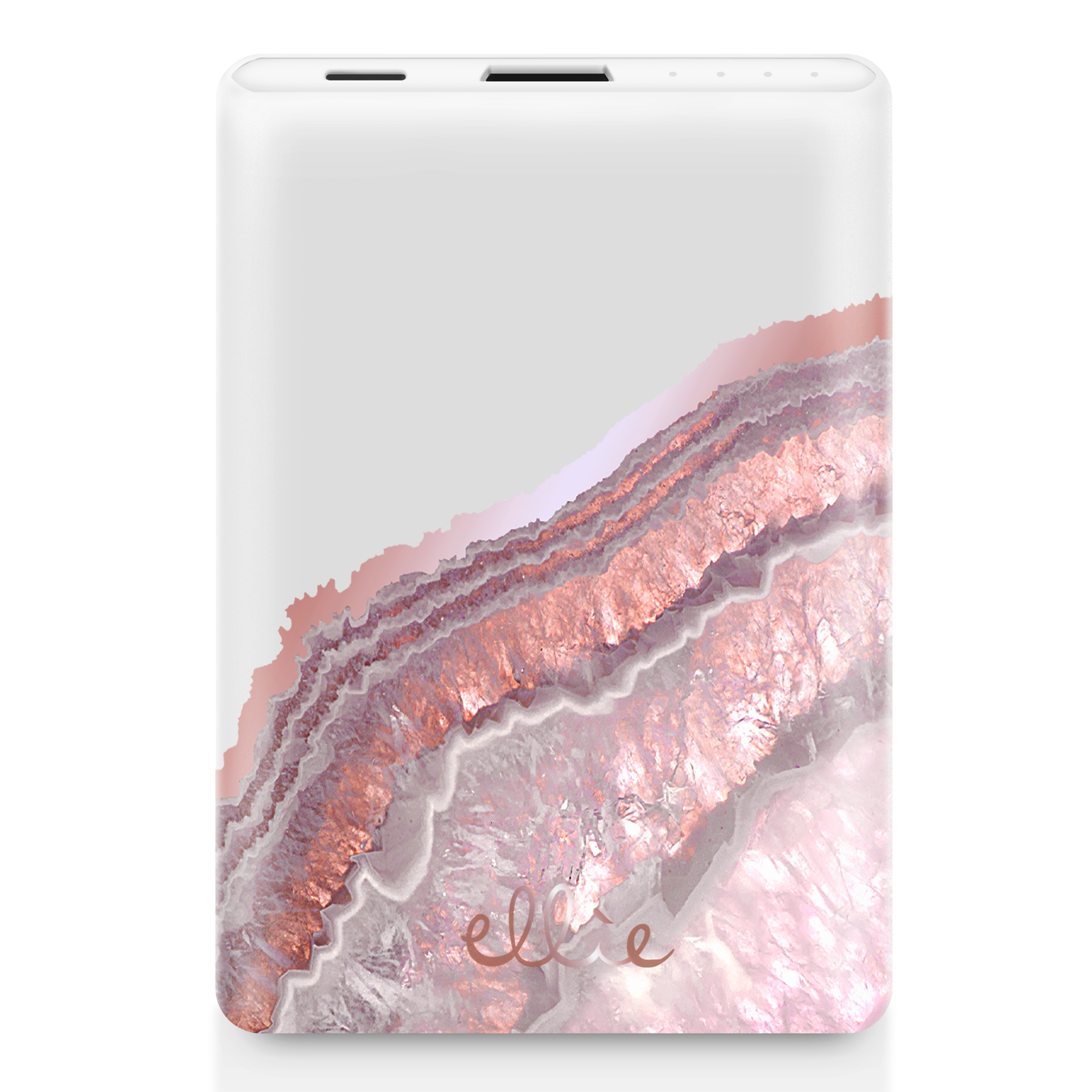 K123 Power Bank Charger - Rose Gold Agate