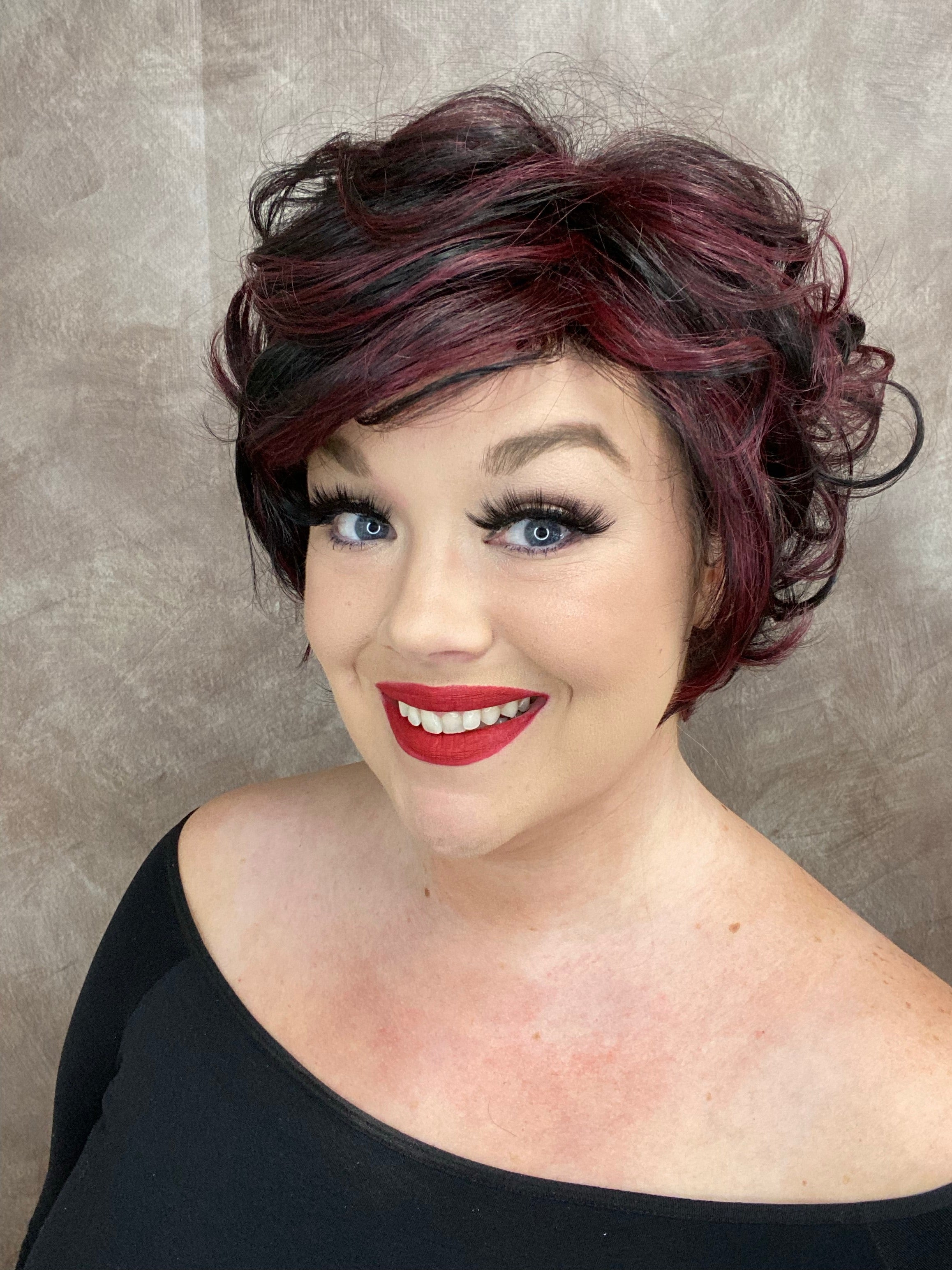 Greta Burgundy Blend Luxury Wig FL1 W4815