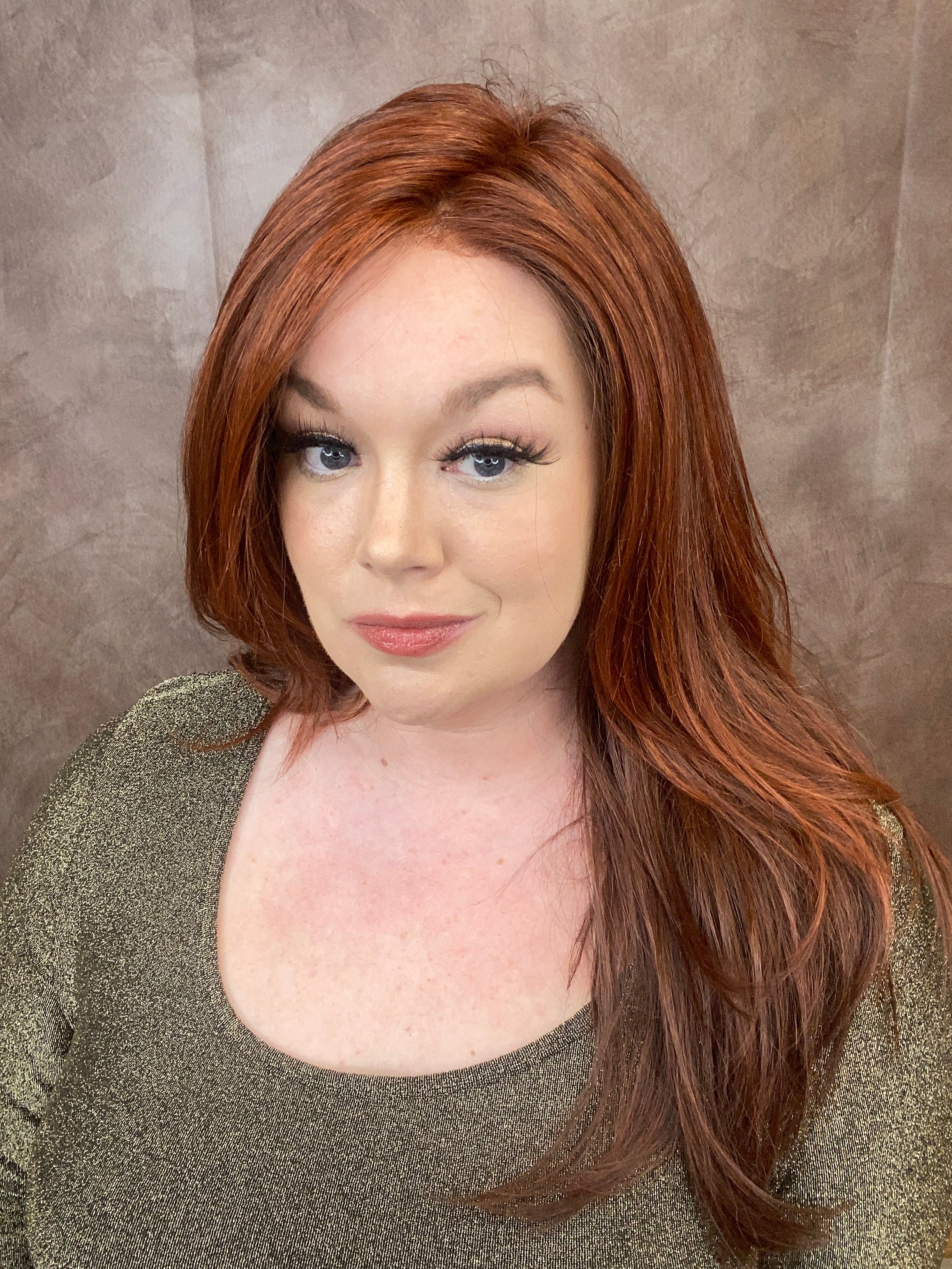 Bridgette Cayenne Red HS Premium Luxury Wig FL1 W4683