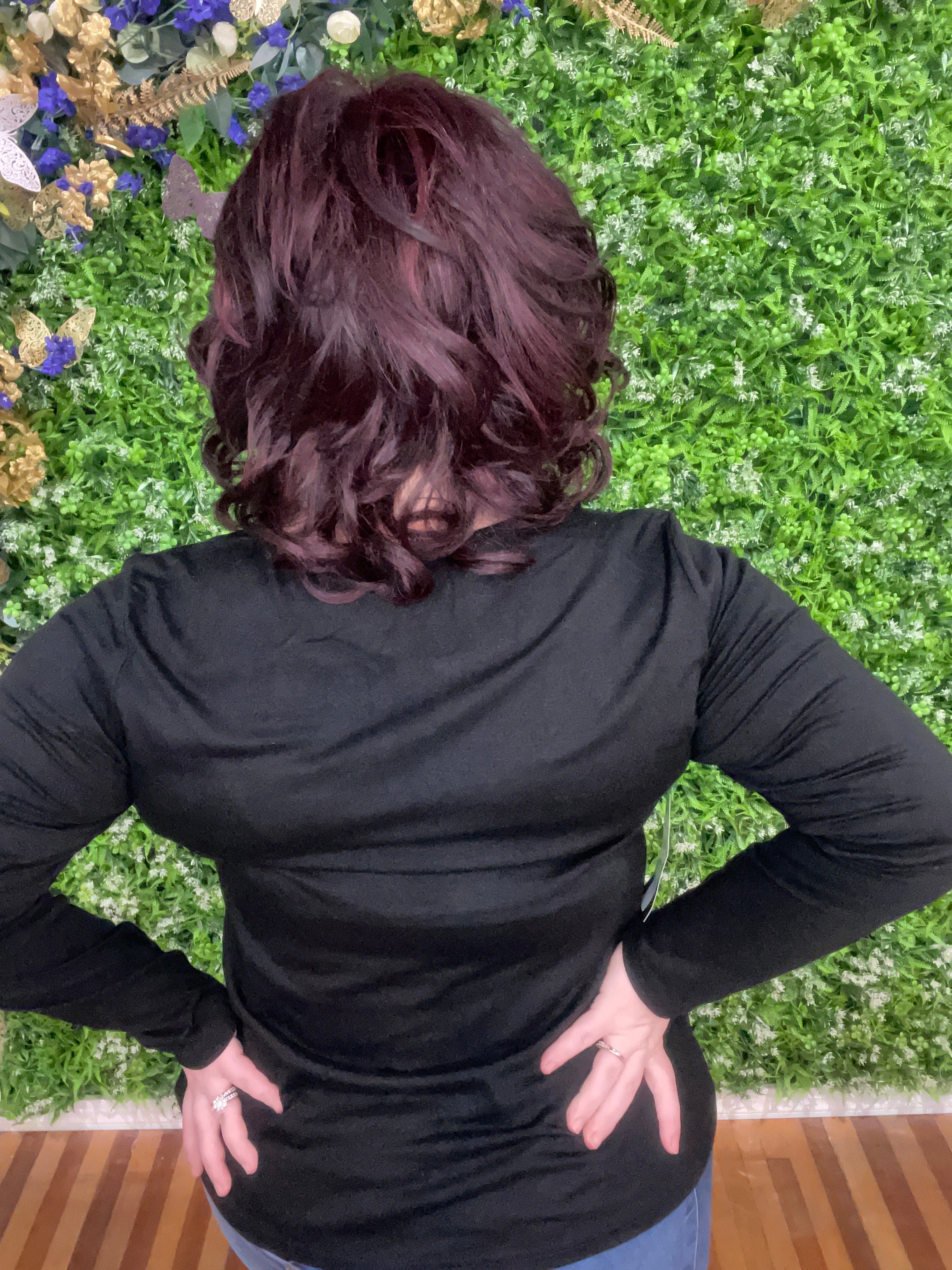 Natalie Burgundy Blend HS Premium Luxury Wig W5448  LW3