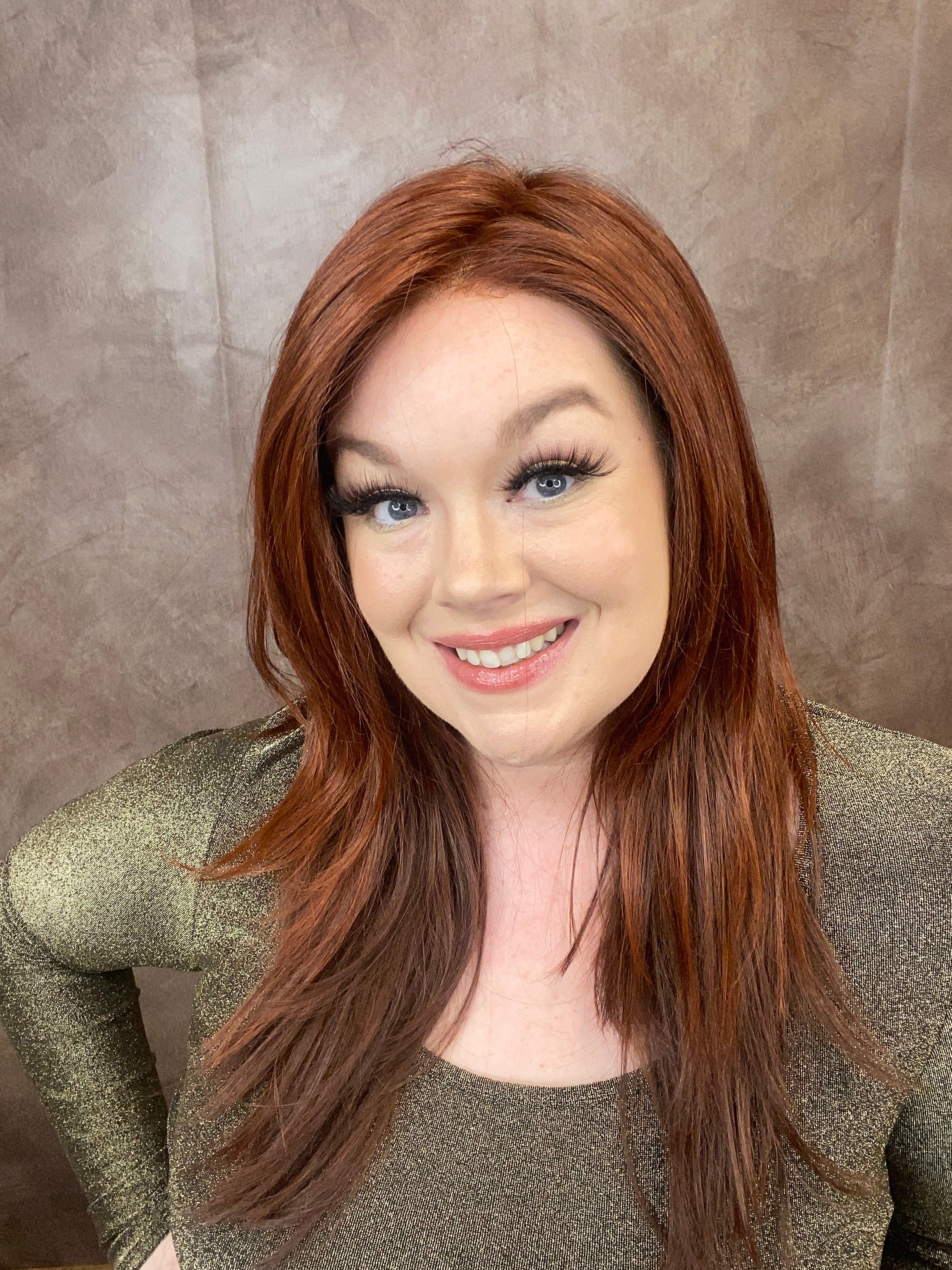 Bridgette Cayenne Red HS Premium Luxury Wig FL1 W4683